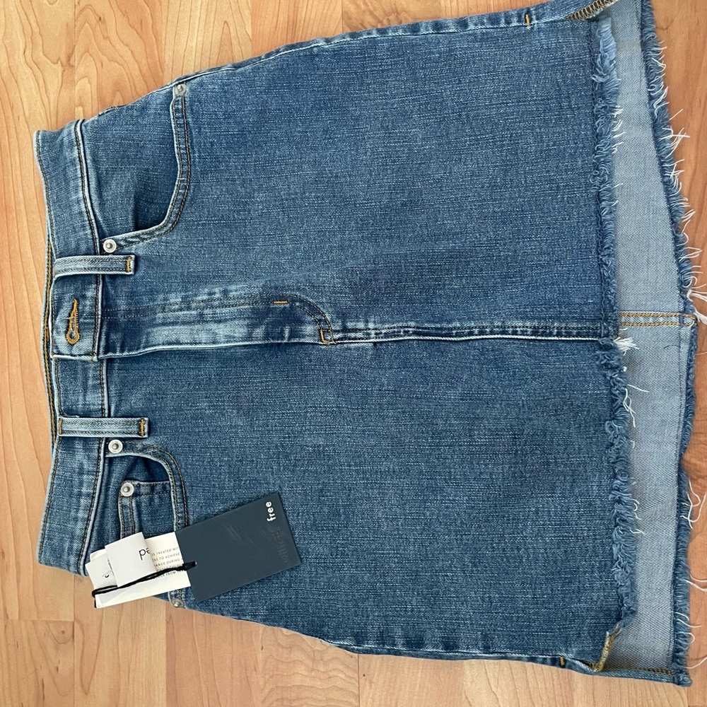 Free People Blue Denim Skirt